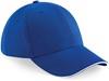 Beechfield CB20 Athleisure 6 Panel Cap - Bright Royal/White - One Size