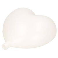 1x Plastic witte hartjes 9 cm decoratie/versiering - Feestdecoratievoorwerp