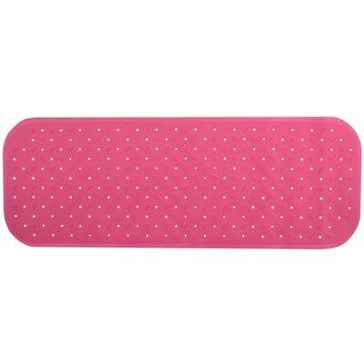 Douche/bad anti-slip mat badkamer - rubber - roze - 36 x 97 cm - rechthoek - XXL-size