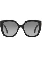 Gucci Eyewear lunettes de soleil oversize à plaque logo - Noir