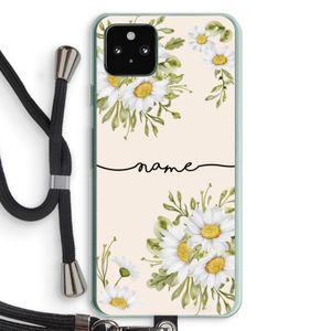 Daisies: Pixel 5a 5G Transparant Hoesje met koord
