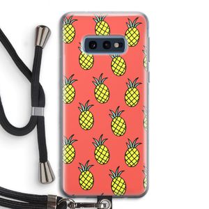 Ananas: Samsung Galaxy S10e Transparant Hoesje met koord