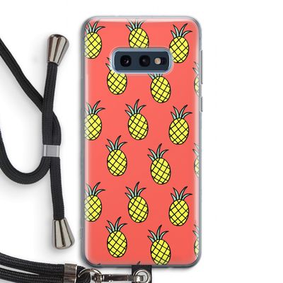 Ananas: Samsung Galaxy S10e Transparant Hoesje met koord
