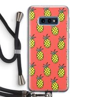 Ananas: Samsung Galaxy S10e Transparant Hoesje met koord