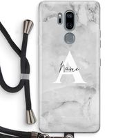 Ivory Marble: LG G7 Thinq Transparant Hoesje met koord