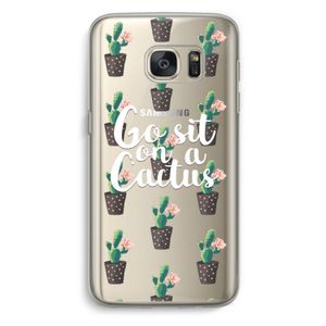 Cactus quote: Samsung Galaxy S7 Transparant Hoesje