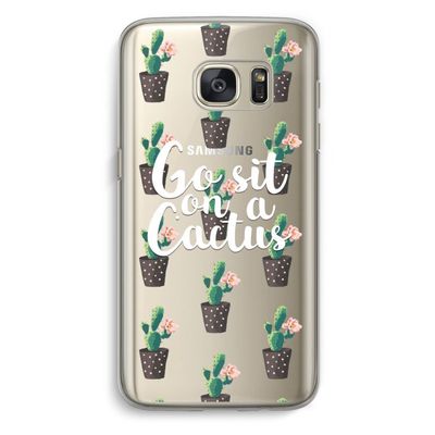 Cactus quote: Samsung Galaxy S7 Transparant Hoesje