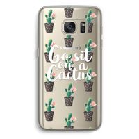 Cactus quote: Samsung Galaxy S7 Transparant Hoesje