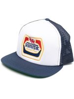 RHUDE casquette à patch logo - Bleu - thumbnail