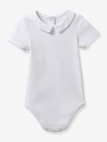 Babyromper Ottomaanse kraag - biokatoen CYRILLUS wit