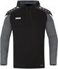 JAKO 6722 Sweater Met Kap Performance - Zwart/Antra Light - M