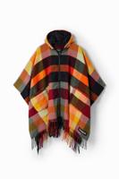 Geruite poncho capuchon - MATERIAL FINISHES - U