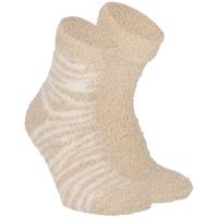 Apollo Kinderen bedsokken/huissokken - 2-pak - beige/wit - maat 36-40