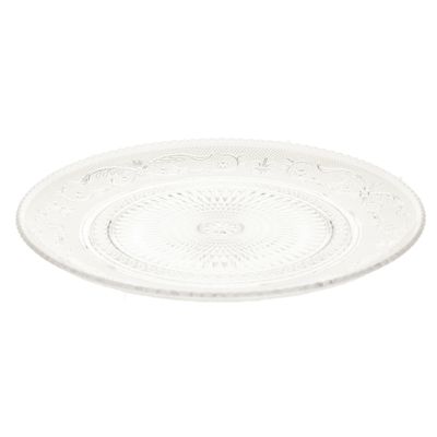 Onbreekbare taart/gebakbordjes - kunststof - kristal stijl - transparant - Dia 15 cm