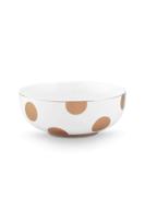 Pip Studio Set/2 Kommen Dot Delight Wit/Goud 15cm