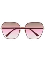 TOM FORD Eyewear lunettes de soleil à monture oversize - Rouge - thumbnail