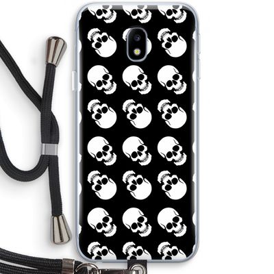 Musketon Skulls: Samsung Galaxy J3 (2017) Transparant Hoesje met koord