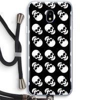 Musketon Skulls: Samsung Galaxy J3 (2017) Transparant Hoesje met koord