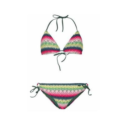 Protest triangel bikini River met all over print groen/roze/geel Protest triangel bikini River met all over print groen/roze/geel