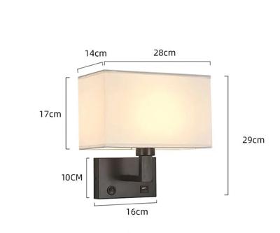 Moderne Wandlamp met Stoffen Kap