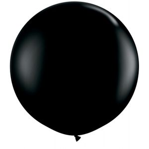 Feestartikelen Qualatex mega ballon 90 cm zwart