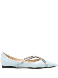 Jimmy Choo ballerines Genevi Flat en cuir - Bleu