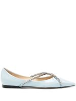 Jimmy Choo ballerines Genevi Flat en cuir - Bleu - thumbnail