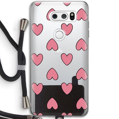 Ondersteboven verliefd: LG V30 Transparant Hoesje met koord