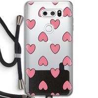 Ondersteboven verliefd: LG V30 Transparant Hoesje met koord
