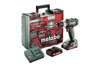 Metabo BS 18 L Mobiele werkplaats Accu boorschroefmachine | 18 V | 2 x 2,0 Ah Li-Power, SC 60 Plus | In koffer - 602321870