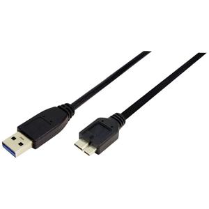 LogiLink USB-kabel USB 3.2 Gen1 (USB 3.0 / USB 3.1 Gen1) USB-A stekker, USB-micro-B 3.0 stekker 2.00 m Zwart CU0027