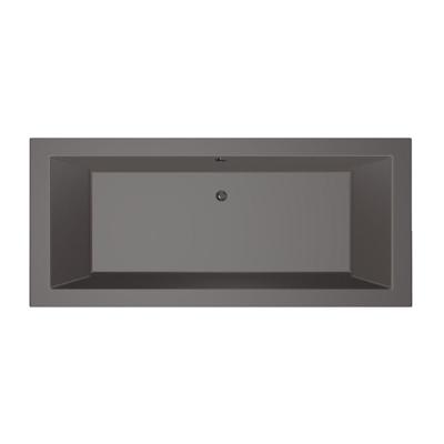 Xenz Society Duobad - 180x80x53 - afvoer Midden - acryl - antraciet 6853-05