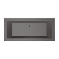 Xenz Society Duobad - 180x80x53 - afvoer Midden - acryl - antraciet 6853-05 Xenz Society Duobad - 180x80x53 - afvoer Midden - acryl - antraciet 6853-05