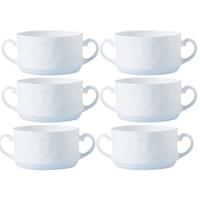 Luminarc Soepkommen Trianon - 6x - wit - 300 ml - 9x5 cm - ontbijt/dessert schalen
