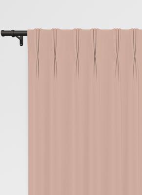 Renica gordijn - Dusty Pink met Driedubbele plooi