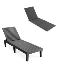 Buiten Ligstoel met Verstelbare Rugleuning en Opvouwbaar Ligstoelkussen Tuinstoel met Ligstoelkussen voor Buiten