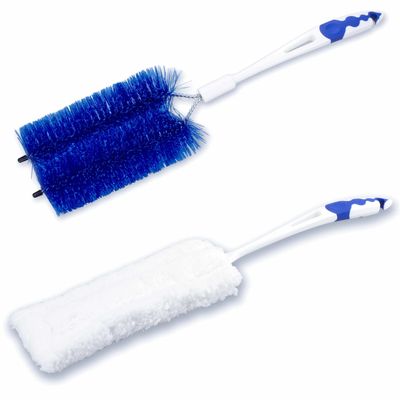 2- Delige verwarming/radiator schoonmaakset blauw/wit