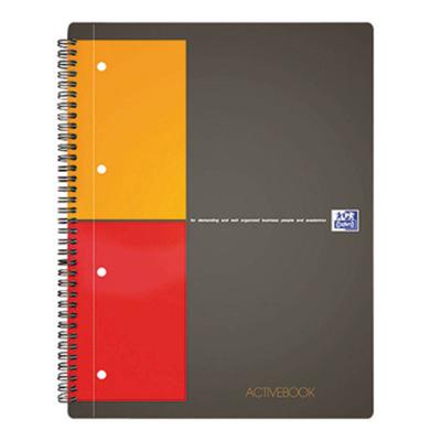 Oxford 100104329 Collegeblok Grijs, Oranje, Rood DIN A4+ Geruit Aantal paginas: 80