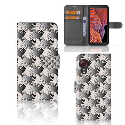 Samsung Galaxy Xcover 5 | Telefoonhoesje | Met pasjeshouder | Salamander Grey