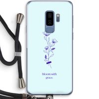 Bloom with grace: Samsung Galaxy S9 Plus Transparant Hoesje met koord