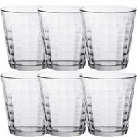 Duralex Drinkglazen Prisme - 6x stuks - glas - 275 ml - Waterglazen - Koffieglazen - Theeglazen