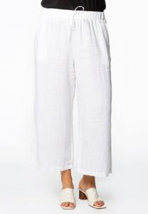 Yoek Driekwart broek taillekoord | Wit | Maat 42/44