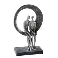 Polysculptuur Love Place antiek zilver