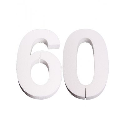 Cijfer drie van piepschuim 25 cm Cijfer drie van piepschuim 25 cm