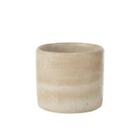 J-Line Bloempot Olina Rond Cement Creme Large