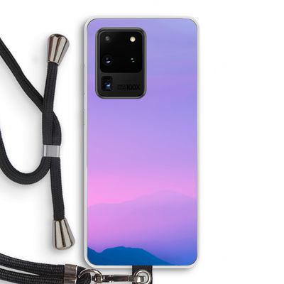 Sunset pastel: Samsung Galaxy S20 Ultra Transparant Hoesje met koord