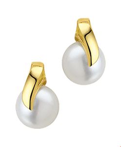 TFT Oorknoppen Parel Geelgoud Glanzend 10.5 mm x 7 mm