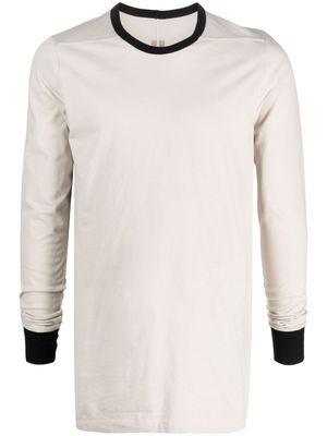 Rick Owens pull à bords contrastants - Gris