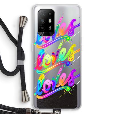Loves: Oppo A94 5G Transparant Hoesje met koord
