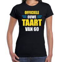 Ouwe taart 60 jaar verjaardag cadeau t-shirt zwart voor dames